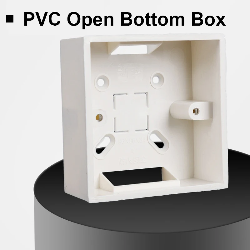 86X86 PVC Socket Base Box External Mounting Junction Box Surface Wall Switch Socket Universal Box White