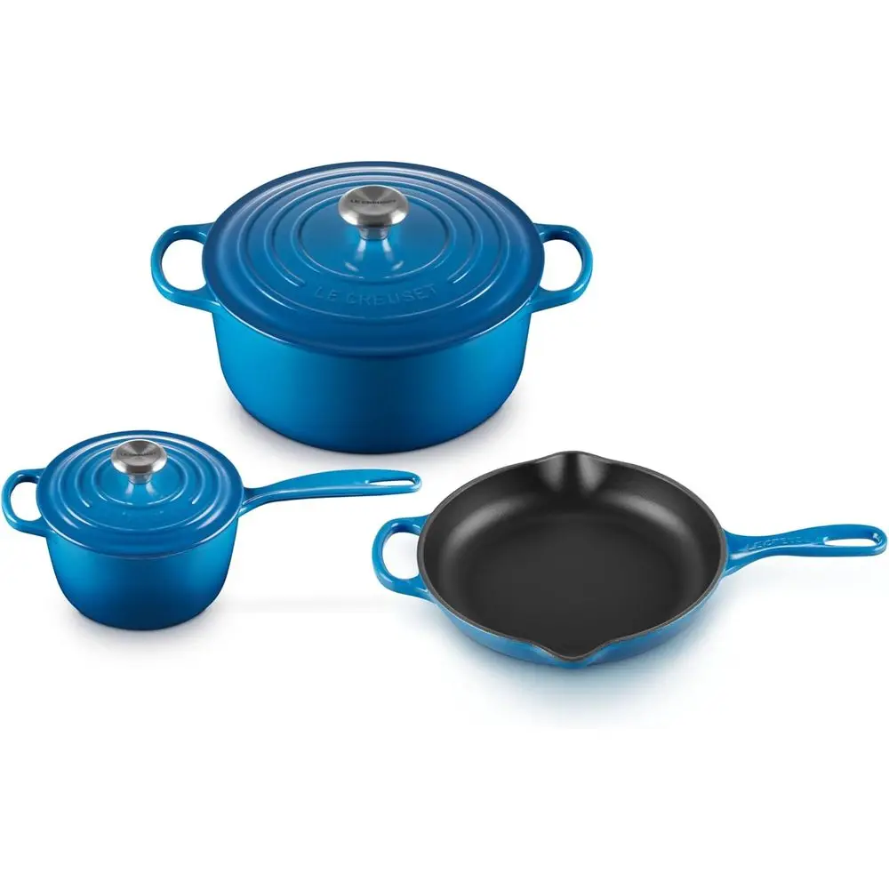 

5-Piece Marseille-Inspired Enameled Cast Iron Cookware Set