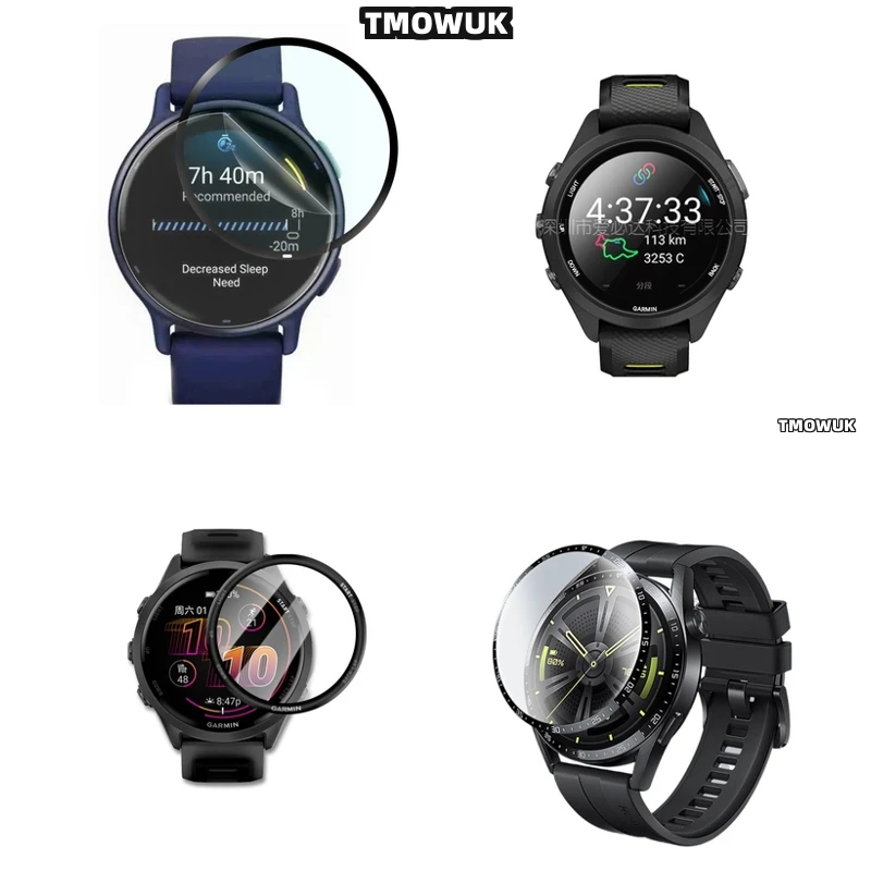 

For Garmin Forerunner 57 945 955 965 970 42mm 47mm Full Cover PMMA Anti - Scratch Screen Film 3D Curved