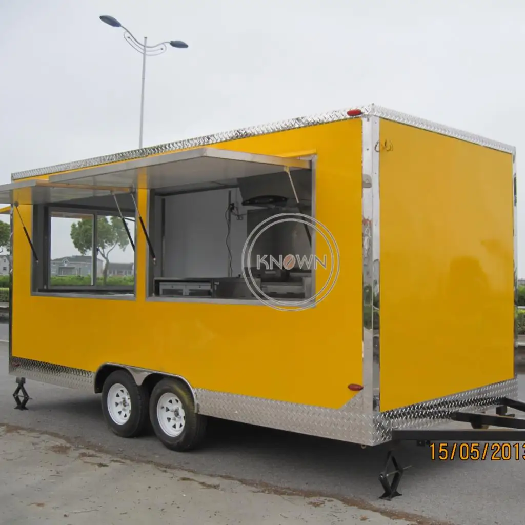 Street Snack Coffee Food Trailer Vending Equipment  Hot Dog Ice Cream Cart Mobile Food Trucks for Sale