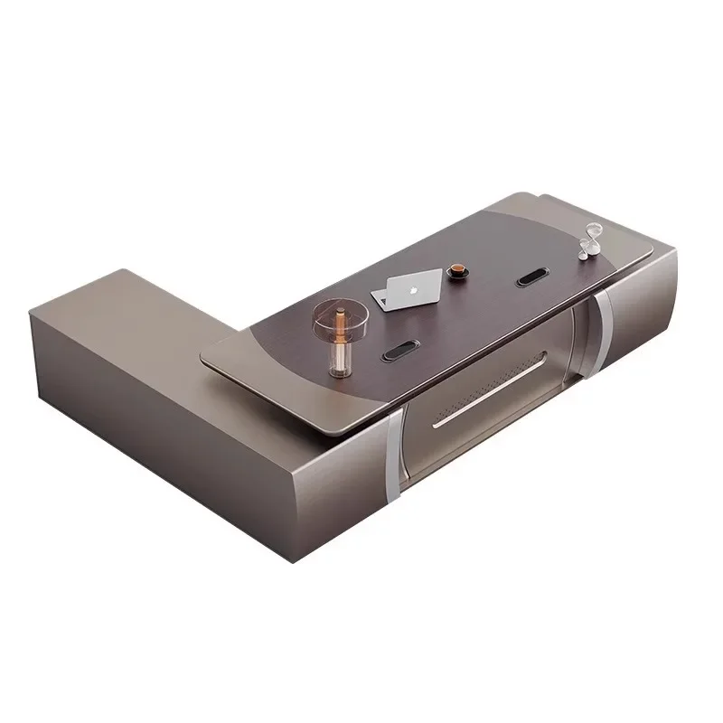 

Легкий роскошный стол босса, простой современный президентский стол, стул, письменный стол с подсветкой, надежный