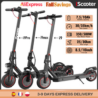 iScooter i9/i9Pro/i9MAX Electric Scooter 350W/500W Motors 36V Batteries 30/40km Range Honeycomb TiresFoldable eScooter with App