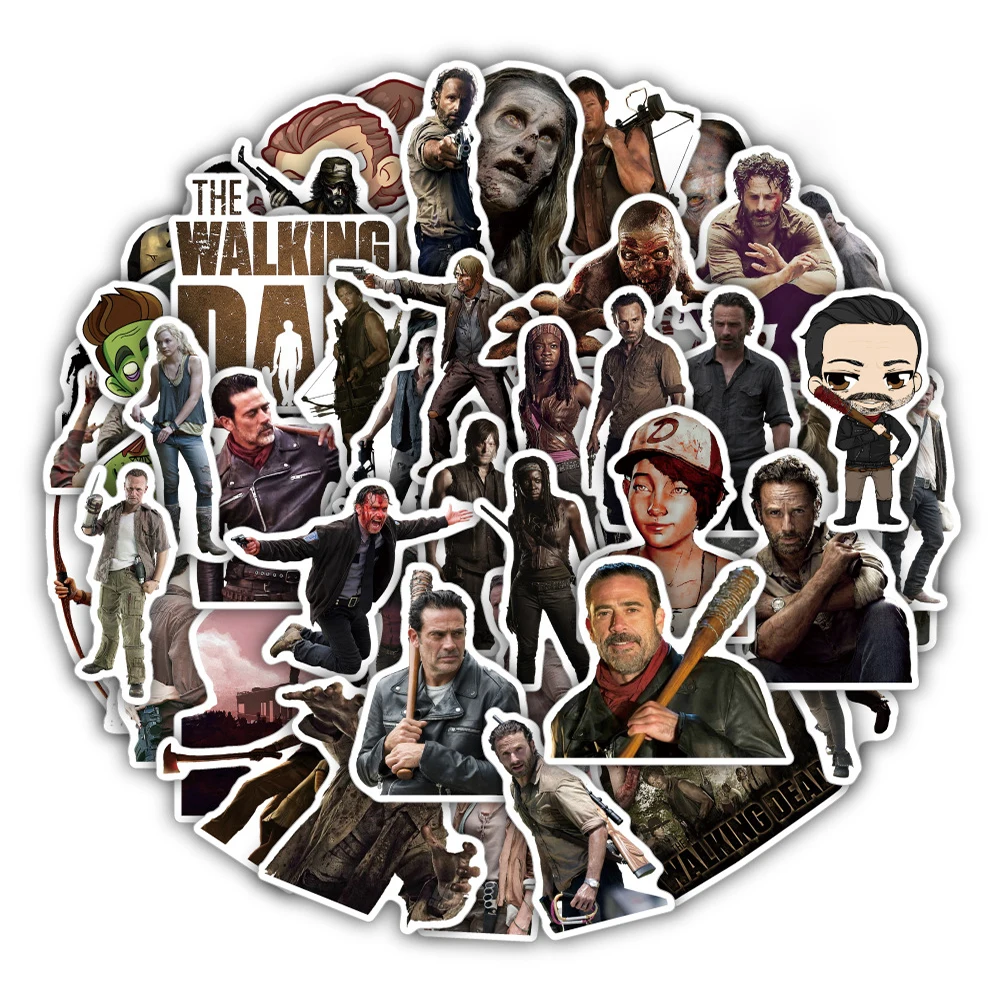 10/30/50pcs TV Show The Walking Dead Stickers per Laptop custodia per telefono Skateboard moto Cartoon decalcomania adesivo in vinile giocattolo per