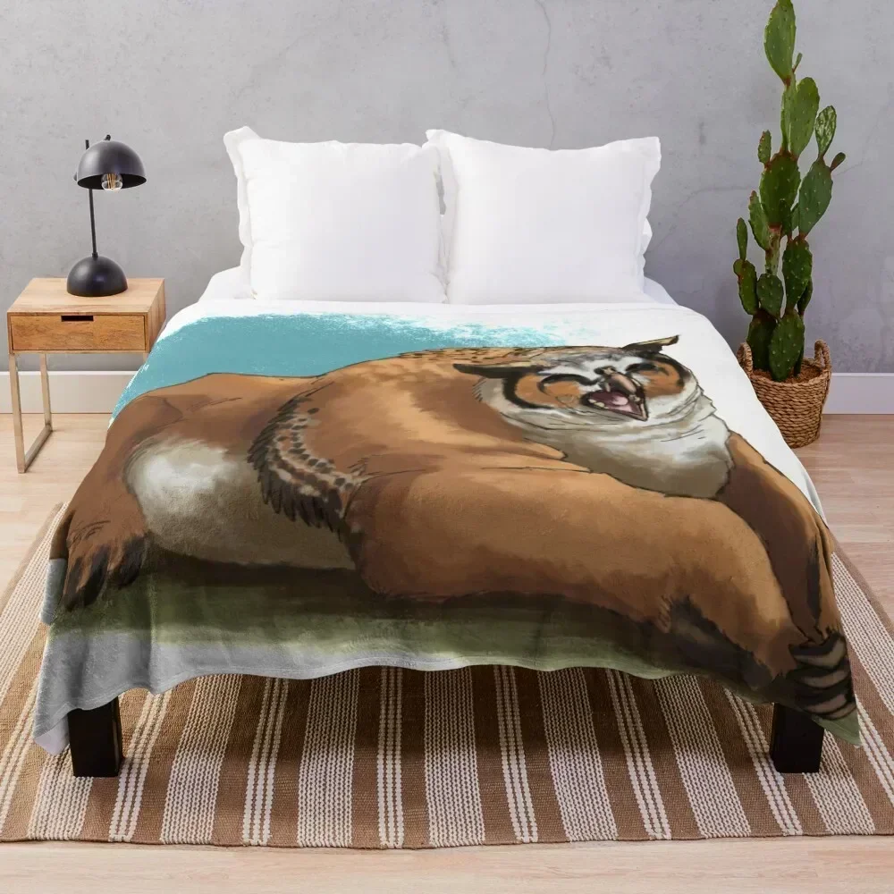 

Chilling Owlbear Throw Blanket Multi-Purpose sofa bed Vintage Blankets Luxury Flannels Blankets