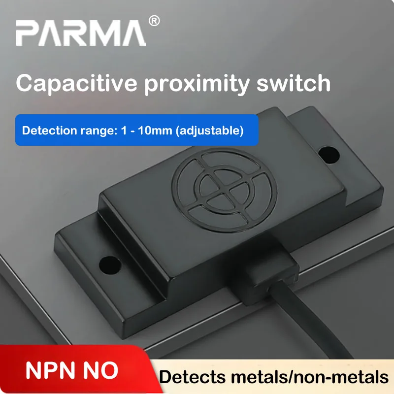 Square capacitive proximity switch NPN/PNP submersion liquid level material level non-metallic detection sensing sensor