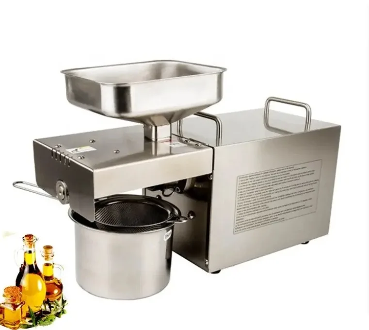 Máquina Comercial para Hacer Aceite en Casa, Extractor Automático de 6KG/H para Semillas Negras, Cacahuates, Colza, Sésamo y Soja