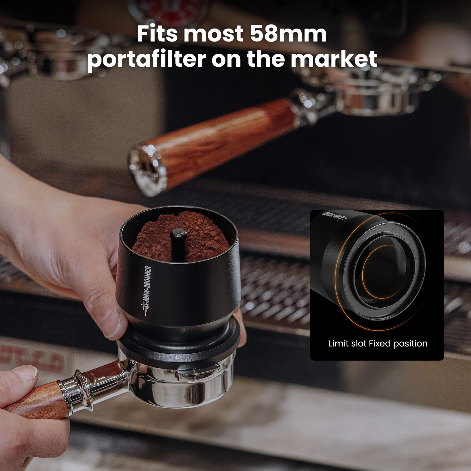 IN Stock MHW-3BOMBER Espresso Powder Receiver Cup Fits 51-54/58mm Portafilters,Dosing Cup for Coffee Powder Distribution Cups