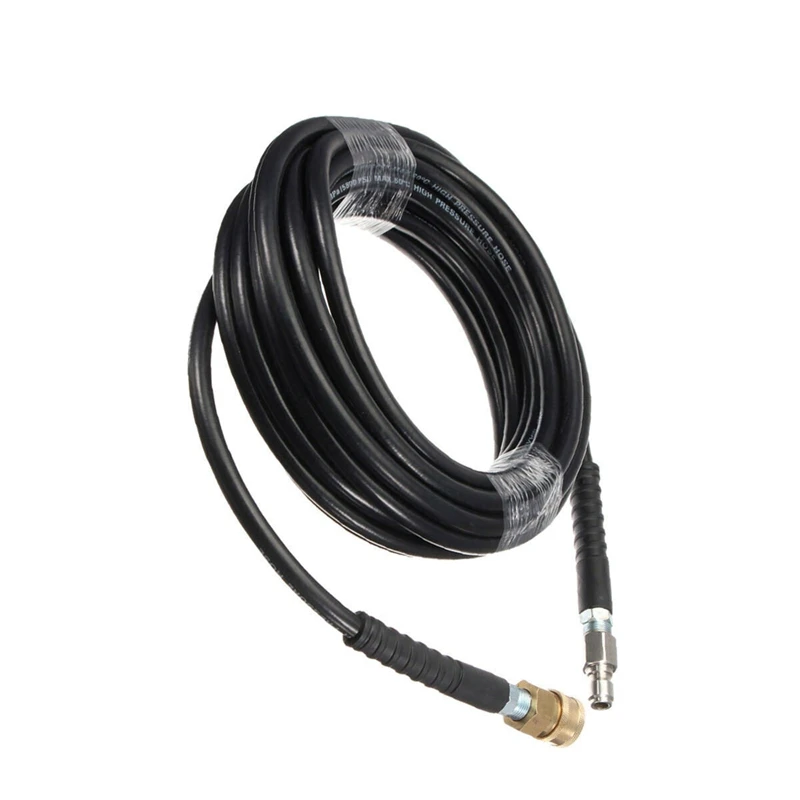 15M High Pressure Washer Hose Tube 1/4 Quick Connect Car Washer Cleaning Hose