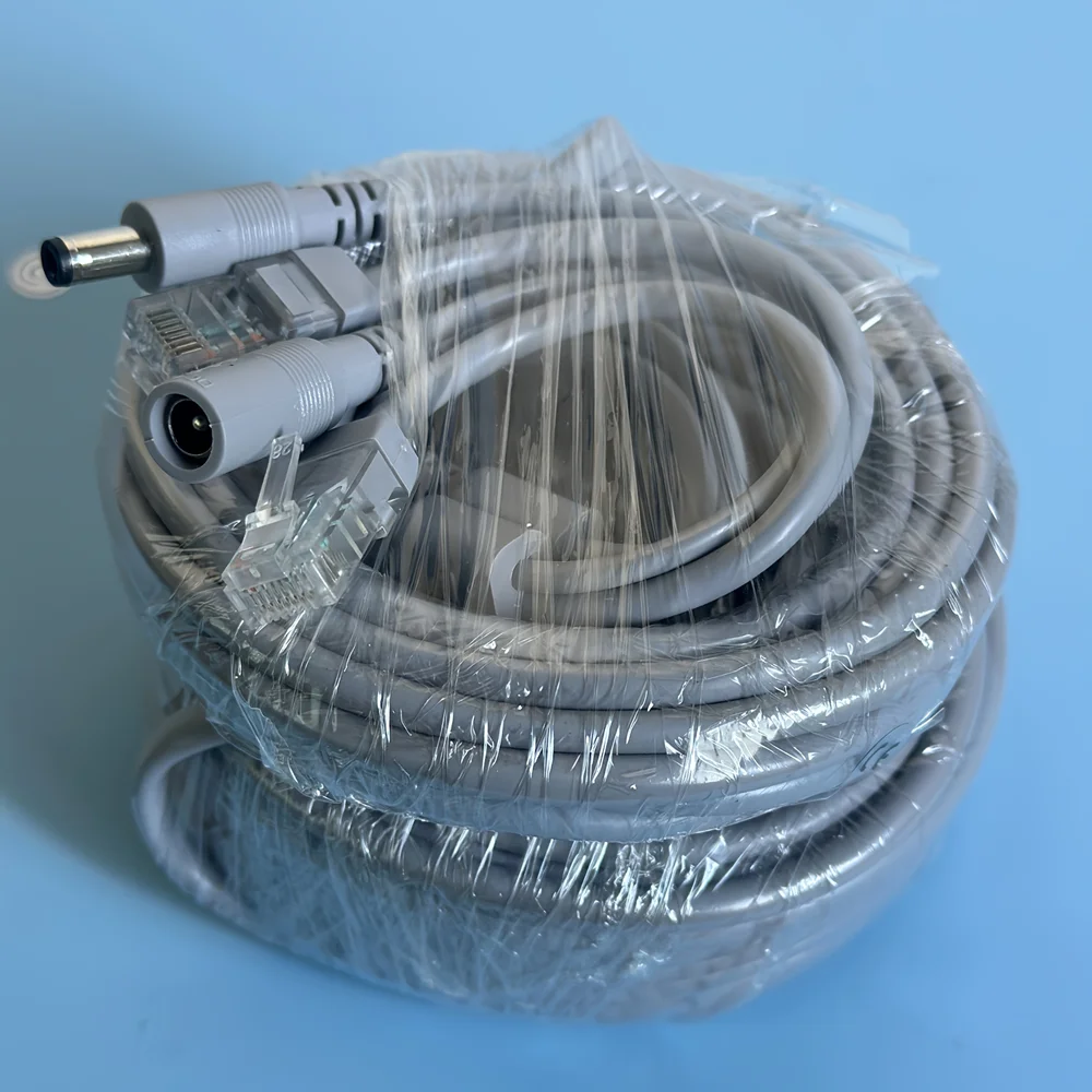 

CAT5/CAT-5e Ethernet Cable RJ45 + DC Power CCTV Network Lan Cable 5M/10M/15M/20M/30M For System IP Cameras