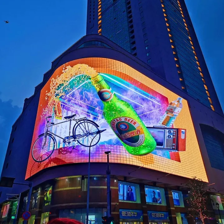 Waterproof Outdoor HD Naked-Eye 3D P5 P6 P8 P10 Digital Sign Billboard Pantalla Panel Easy Installation LED Display Video Wall