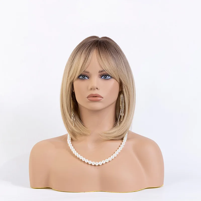 

Realistic Female Mannequin Head with Shoulders for Wig Jewelry Display Stylish Manikin Head Bust
