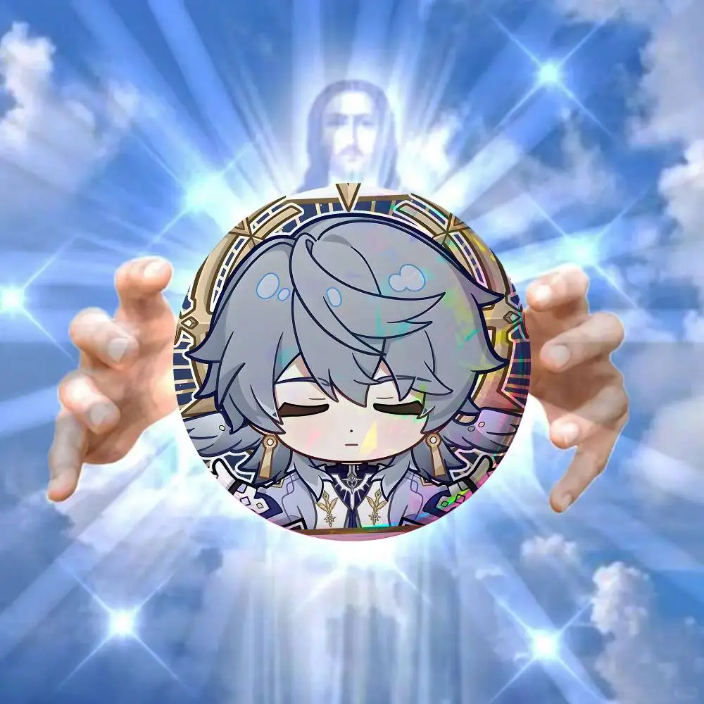 

S-Sunday H-Honkai Star R-Rail Badges Button Round Creative Pin Brooch Badge Bag Decor Fans Collect Friends Gifts