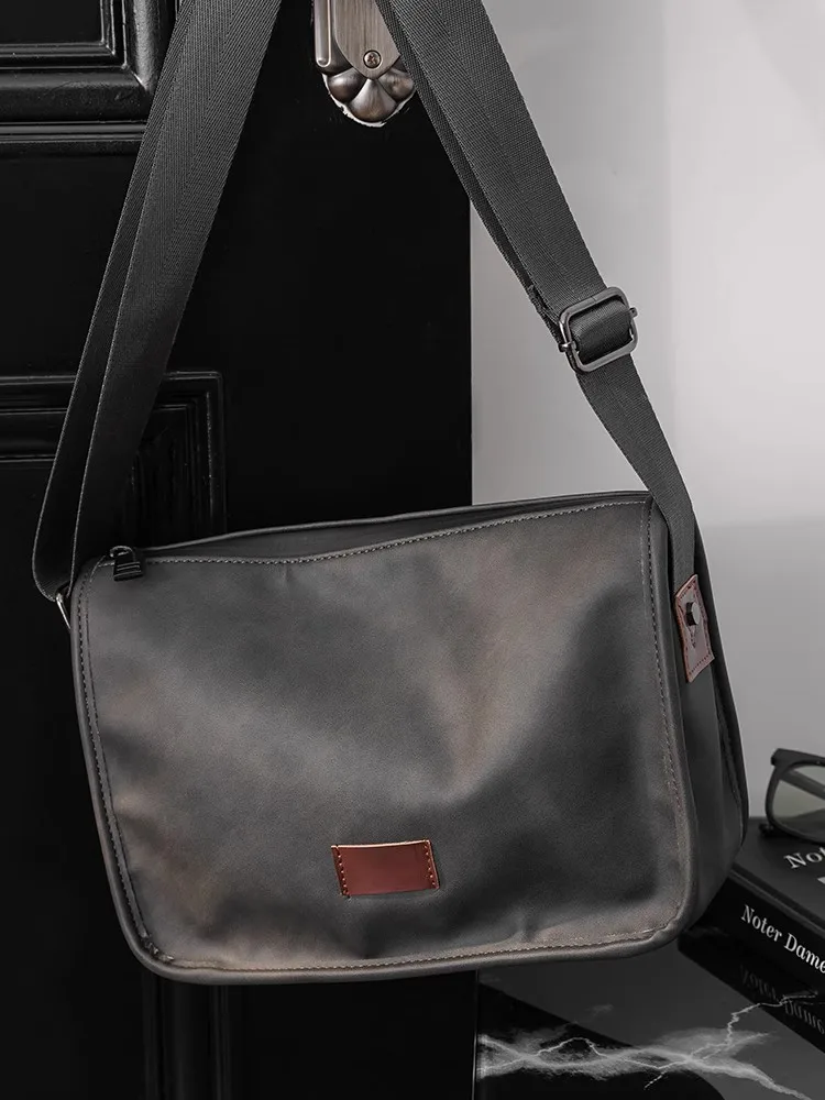 

Мужская повседневная большая сумка через плечо Capaci, новинка 2025, модная трендовая сумка через плечо, японская мужская сумка для отдыха, студенческая маленькая...