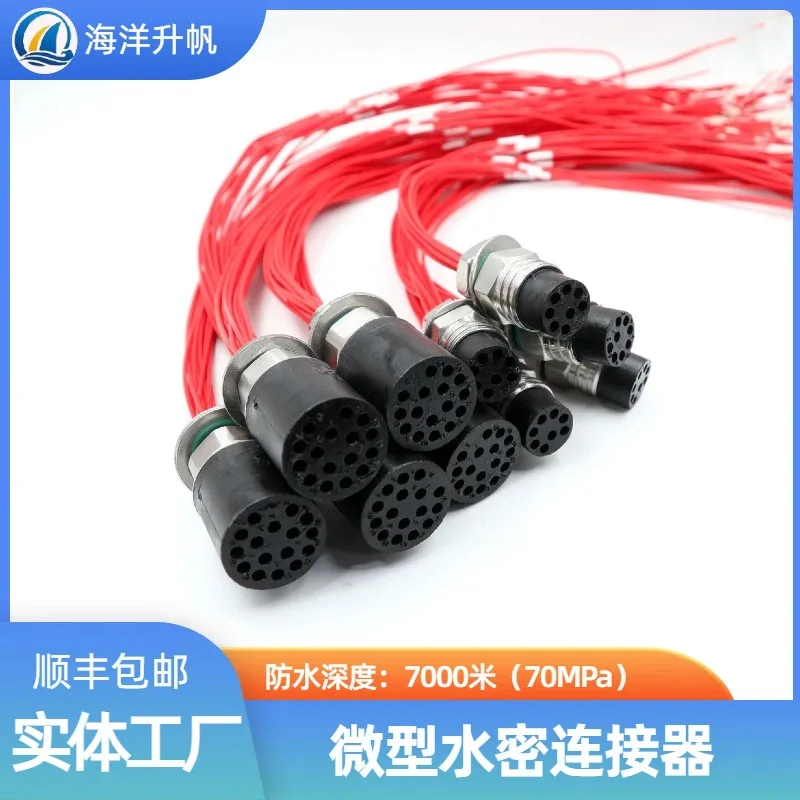 Ocean Lifting Sail Watertight Connector Miniature 2-core Waterproof 7000-meter Sealed Plug Wet Swap Connector, Compatible