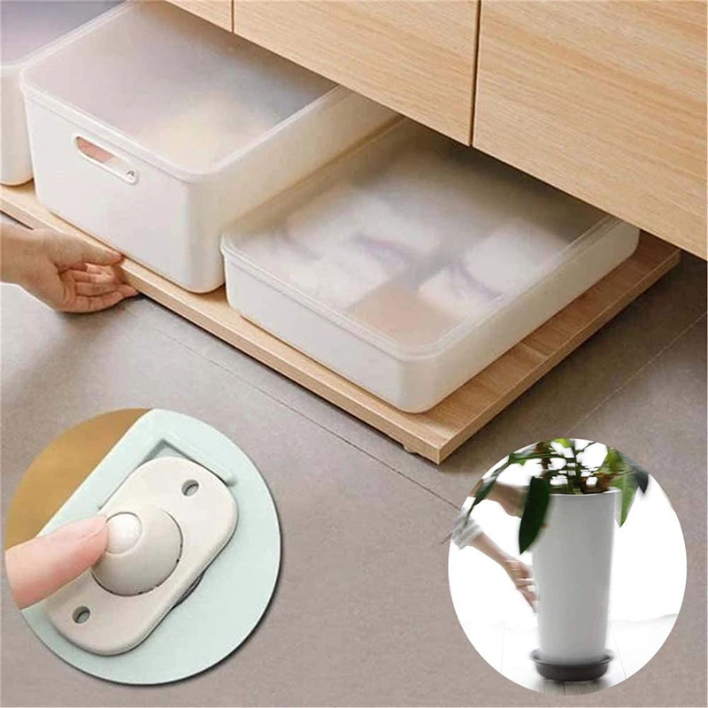 Self Adhesive Caster Wheels Stainless Steel 360 Degree Rotation Paste Swivel Wheels Sticky Pulley For Bins Storage Box Furniture