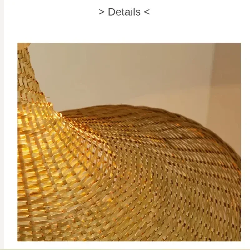 

Vintage Restaurant Bamboo Wicker Pendant Lights Coffee Tables Hanging Lamp Living Room Kitchen Rattan Farmhouse Home Decor