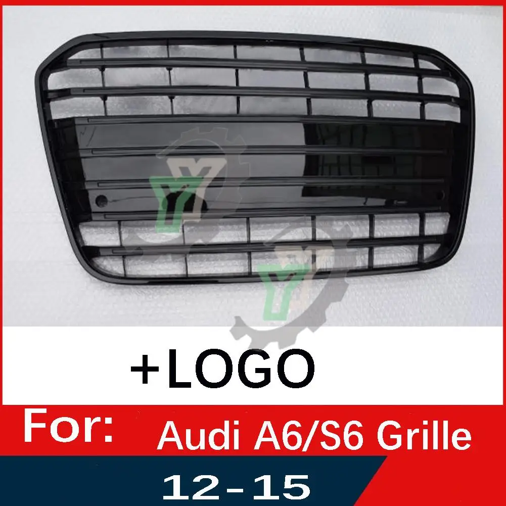 

For Audi A6/A6L 2012 2013 2014 2015 Car Front Bumper Grille Centre Panel Styling Upper Grill (Modify For S6 style)