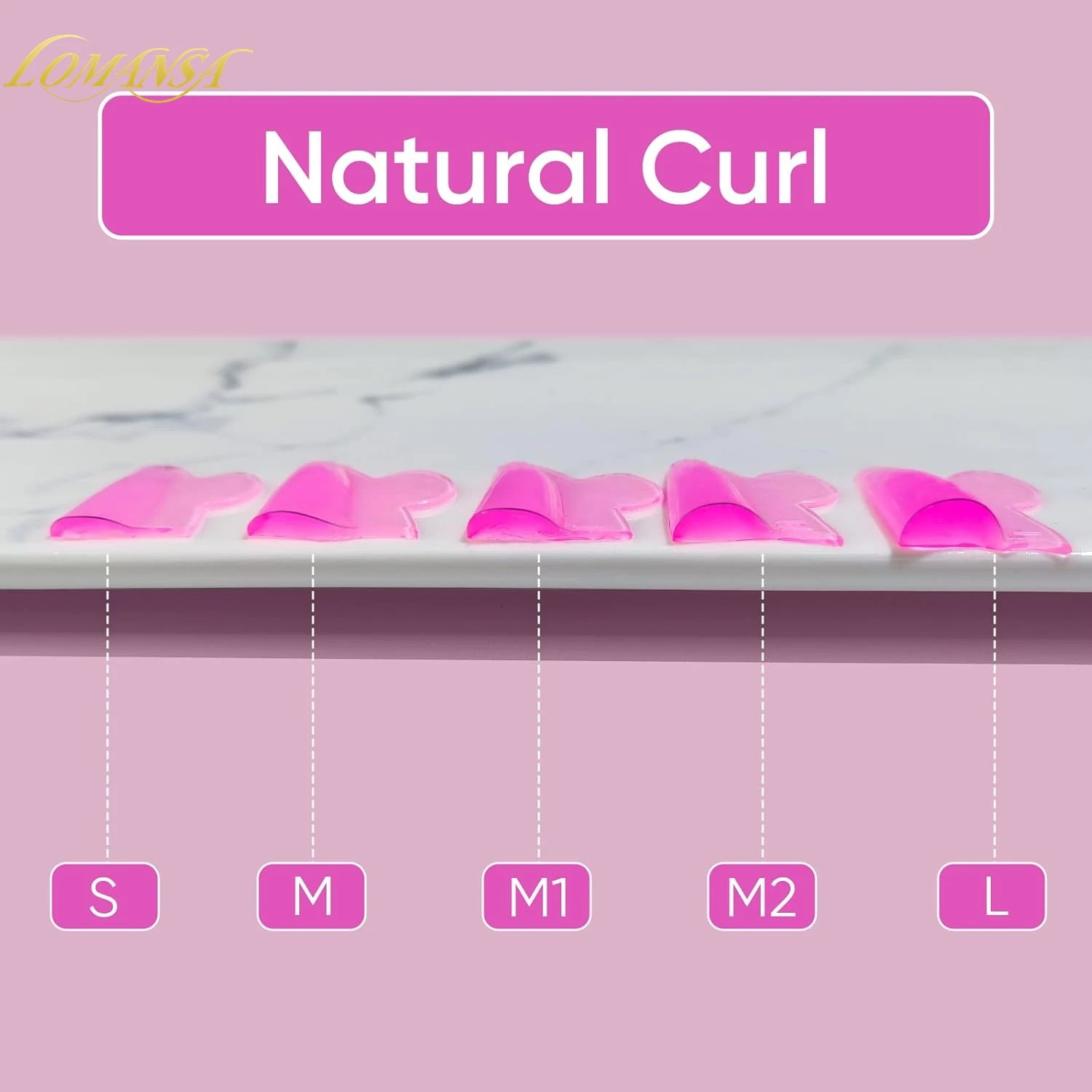 Lomansa 5 Pairs U Curl Silicone Eyelash Perm Rod Shield Lash Lift Pads Eyelash Curler Accessoriess Eyelash Lifting Beauty Tools