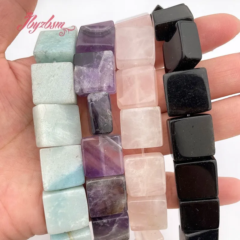 7x14mm Wave Square Agates Amethyst Natural Stone Beads for DIY Charms Accessories Necklace Bracelet Pendant Jewelry Making 15