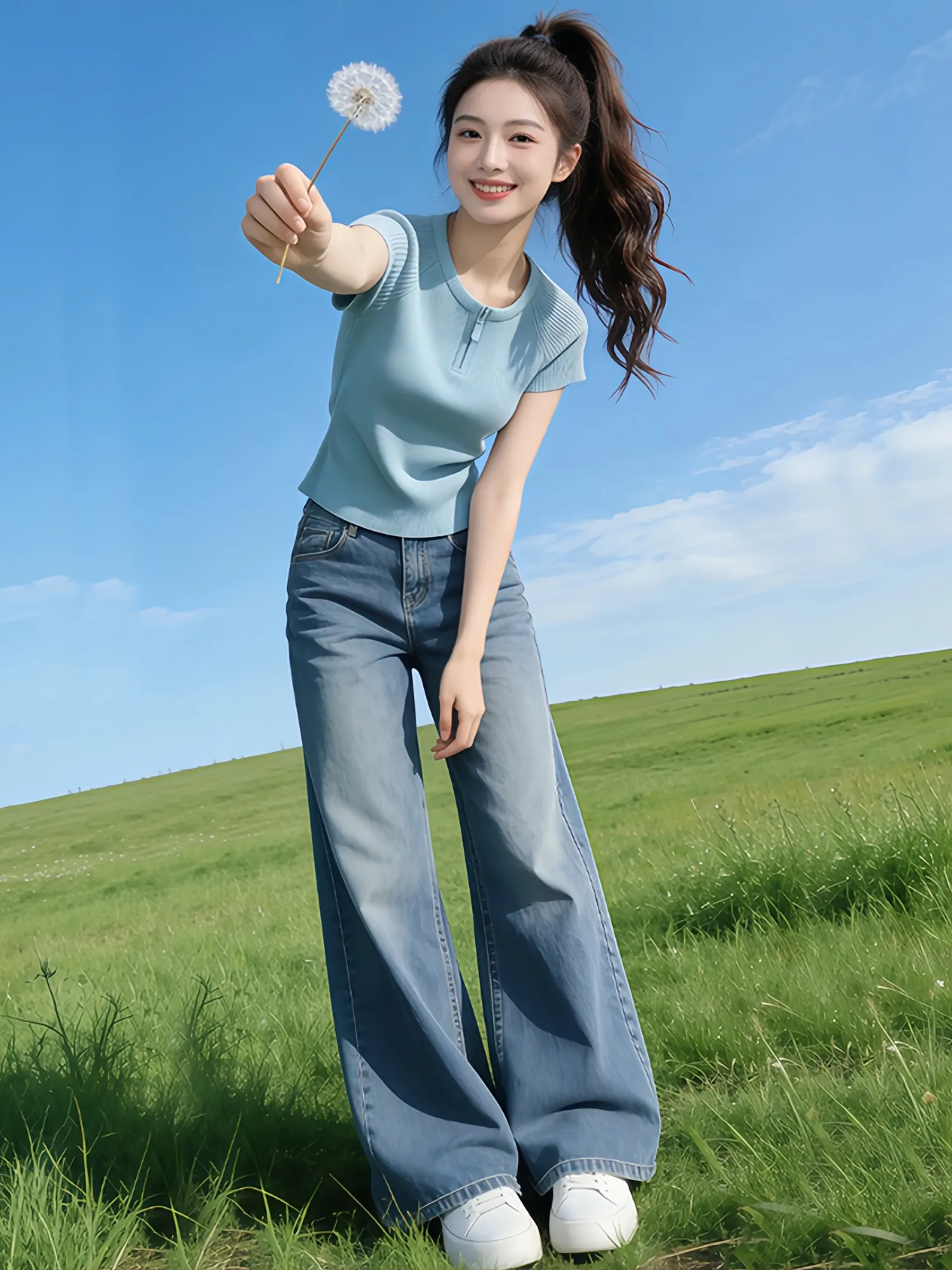 Slim Fit Half Zipper Knitted Short Sleeve T Shirt Women's Fashionable Unique Summer Casual Top High Waist Regular Length