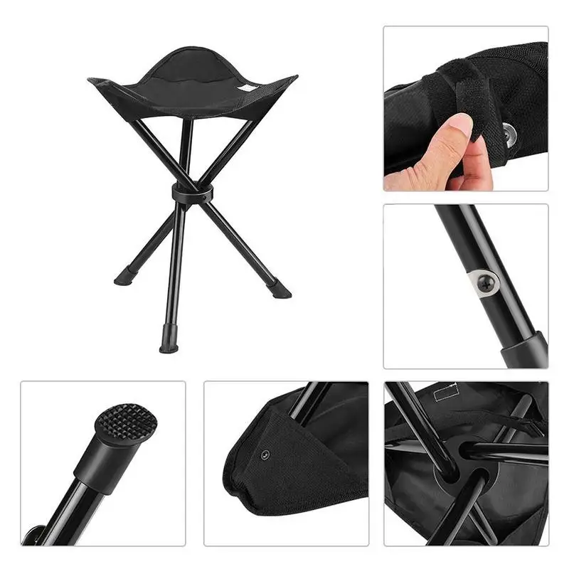 Portable Tripod Stool Folding Chair with Carrying Case For Outdoor Camping Walking Hunting Hiking Fishing Travel 200 I b s