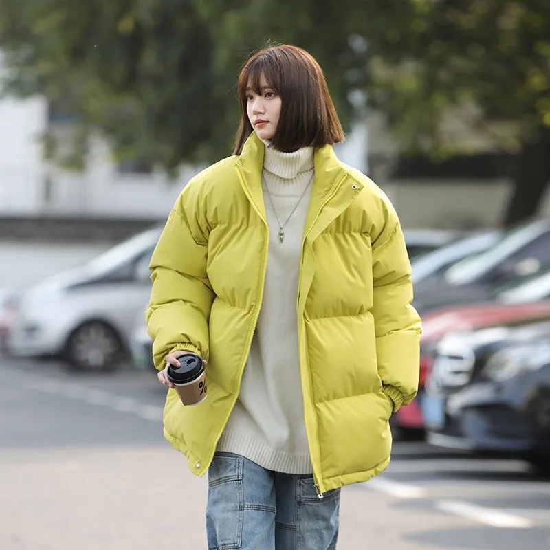 

Утепленное пальто для пар, женская зимняя новая куртка с хлопковой подкладкой, хлопковые пальто с ветровым воротником, свободная корейская трендовая верхняя одежда для женщин