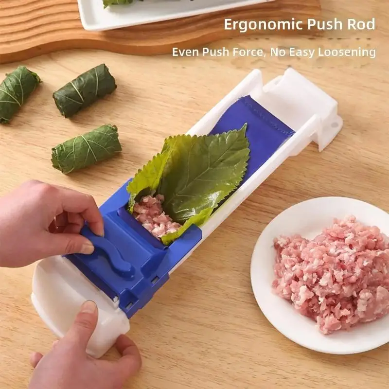 Kitchen Roll Maker for Vegetables and Meat Plastic Manual Food Preps Tool 34.5cm with Flexible Rolling Mats for Home Meals and A