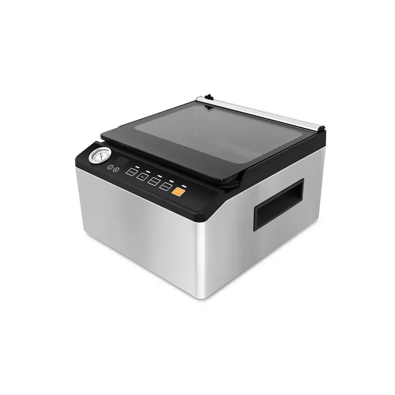 Newest Commercial & Household Use Stainless Steel Automatic Vacuum Sealer Built-In Cutter 50L Capacity for Liquid Vacuum