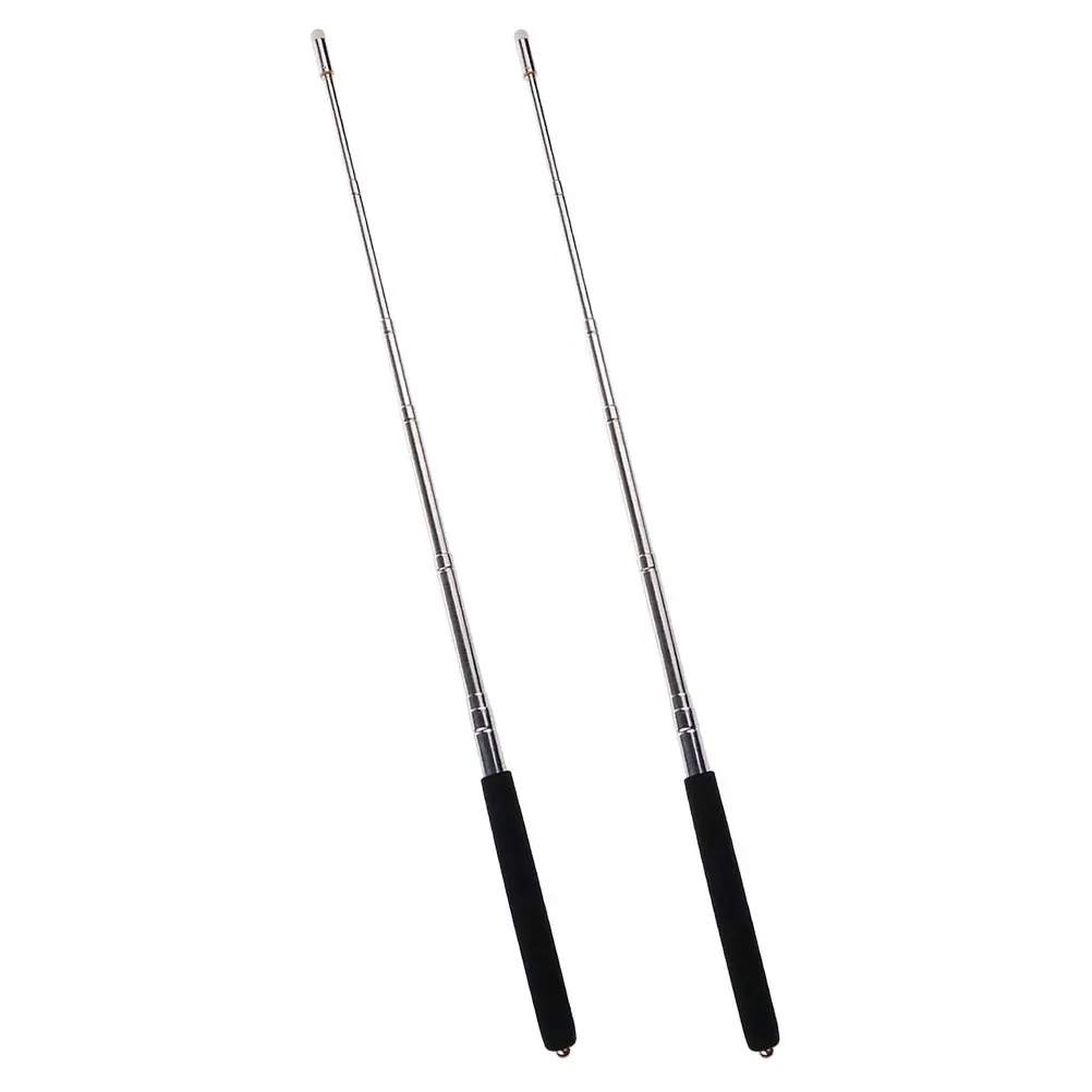 

2pcs Stainless Steel Telescopic Pointer Stick Extendable Retractable Handheld Presenter For Teaching Classroom Tool Non