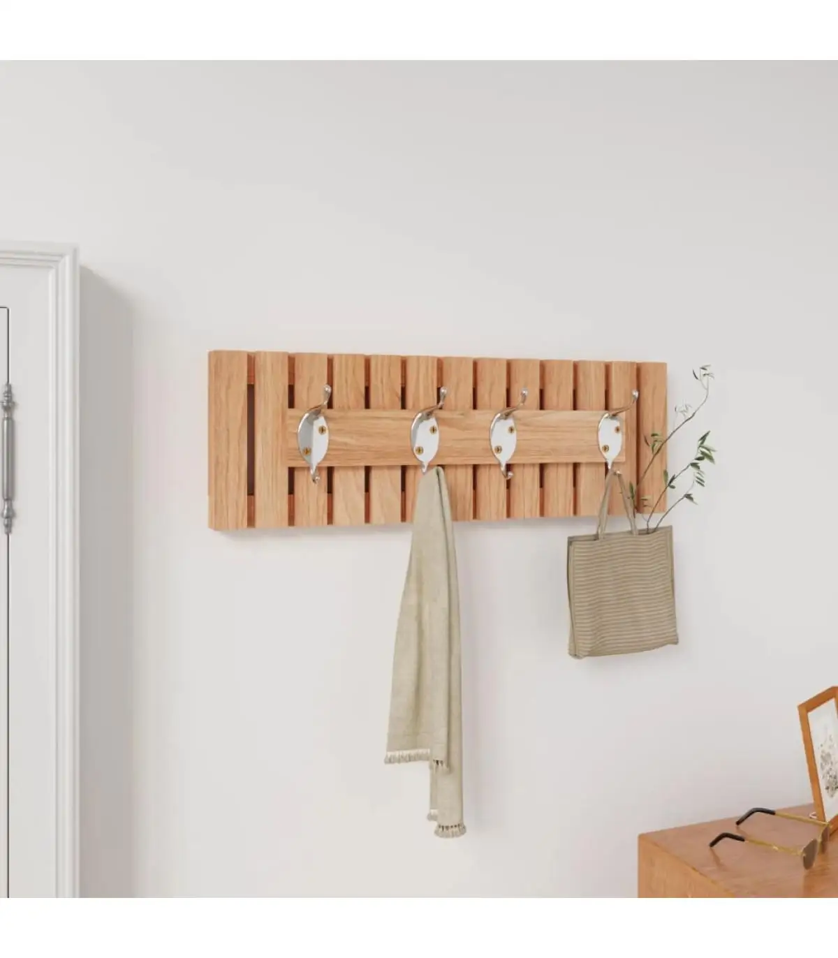 Towel rack wall rack solid wood walnut 42x8,5x14 cm