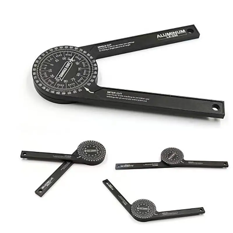 

360 ° Транспортир Горизонтальный угловой калибр Деревообработка Квадратный датчик угла позиционирования Металлический транспортир Инструменты для измерения постоянного тока