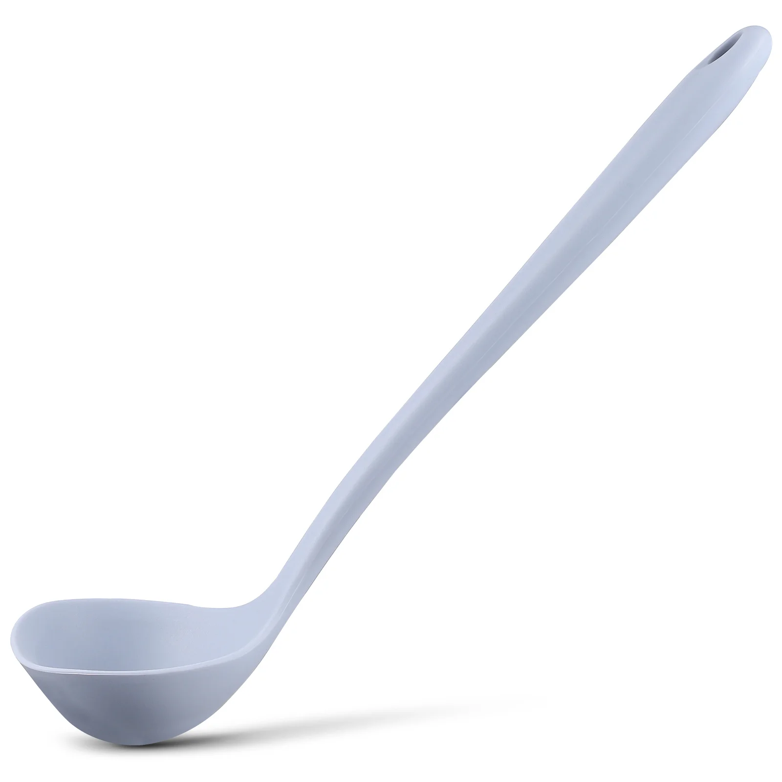 

s Large Grey Silicone Soup Spoon Kitchen Tool Hanging Hole Practical Flatware Elegant Dining Home Kitchen Restaurant Use