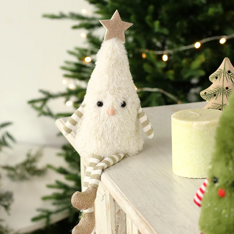 Muñeco de árbol de Navidad de felpa para niños, juguetes de decoración para fiesta en casa, regalo bonito