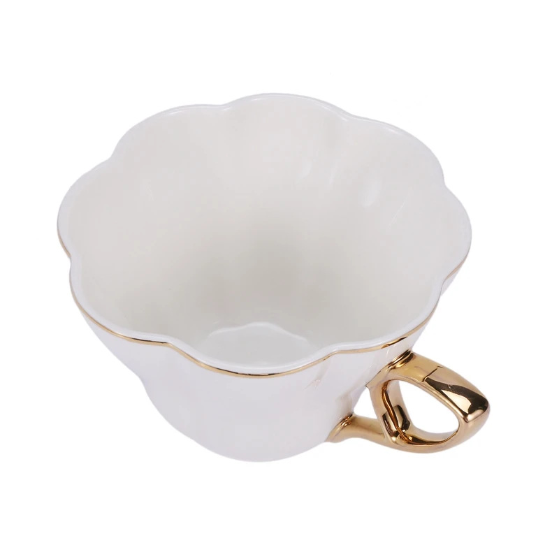 

Reliable Elegant Flower Bone China Tea Cup Saucer Set Tea Cup White Porcelain Coffee Cup Tea Set Coffee Cup Espresso Cup