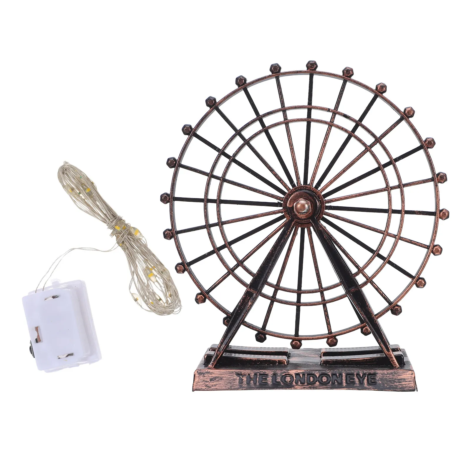 1Pcs Sky Wheel Decoration Handcrafted Mini Ferris Wheel Adorn for Home Office Desk Shelf Cabinet Living Room Decor Item