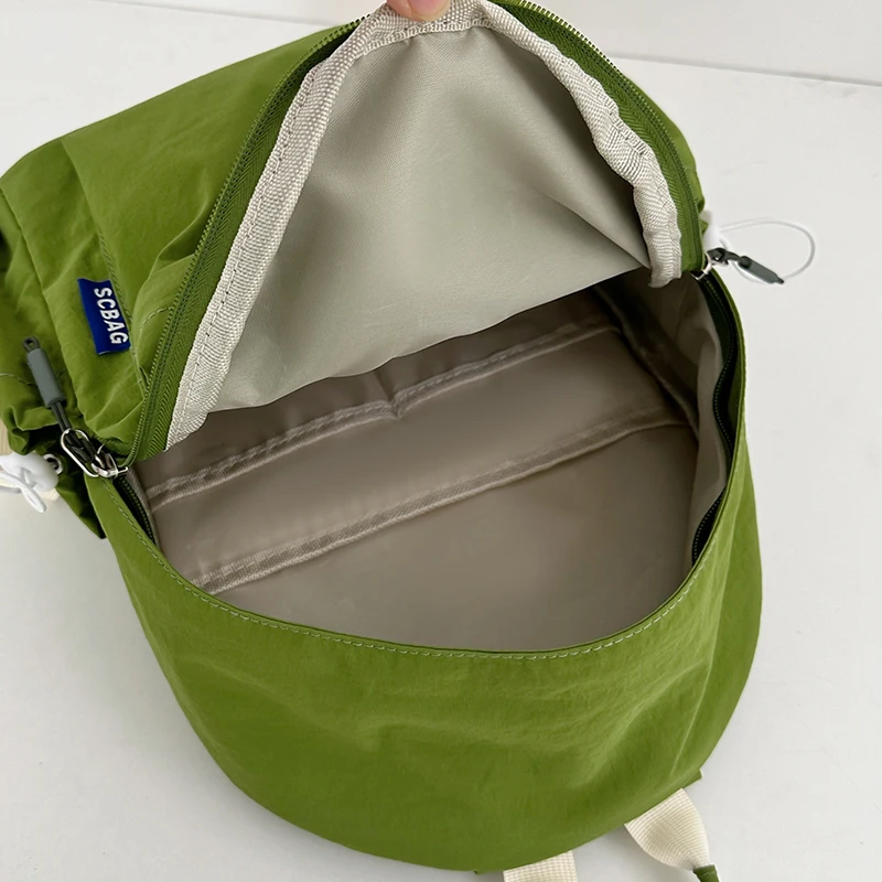 Pure Color ex Piccolo Bapa per la scuola e i viaggi Borsa a doppia spalla con kets Materiale in nylon leggero e impermeabile