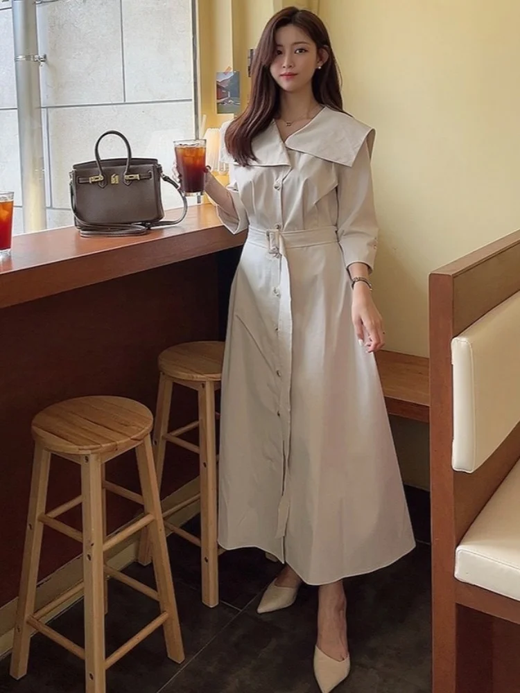 Sweet Design Long Dr Korean Sle Single Button Closure Regular Fit Inner Wear for Women Suitable for Various Ocns