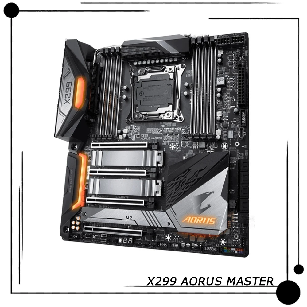 For Gigabyte Motherboard LGA2066 8*DDR4 128GB E-ATX Core X Series 44-Lane/28-Lane CPU Processor X299 AORUS MASTER