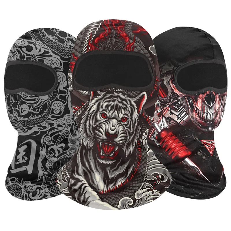 

Summer Motorcycle Balaclava Bicycle Hat MTB Bike Bicycle Helmet Hood Caps Men Skull Full Face Mask Breathable Cycling Headgear