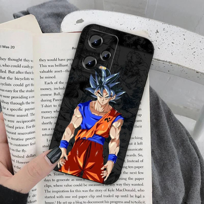 Comic D-Dragon Ball Son Goku For Xiaomi Redmi Note 13 12R 12 12S Turbo 11 11T 11S 10 10S Pro Plus 5G Black Cover Phone Case
