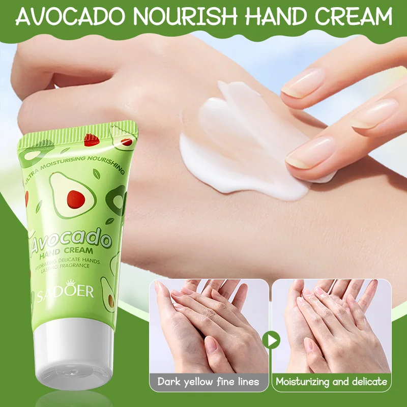 Recommend SADOER Avocado Nourishing Hand Cream Lip Balm Set Autumn/Winter Hand Cream Lip Balm