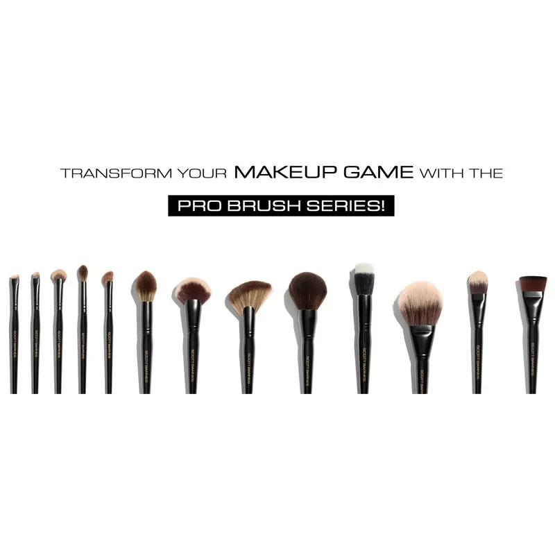 Luxury Black Makeup Brushes Set from SCOTT Super-soft Synthetic Hair Face Powder Blush Eye Shadow Blending Cosmetic Brush Tools