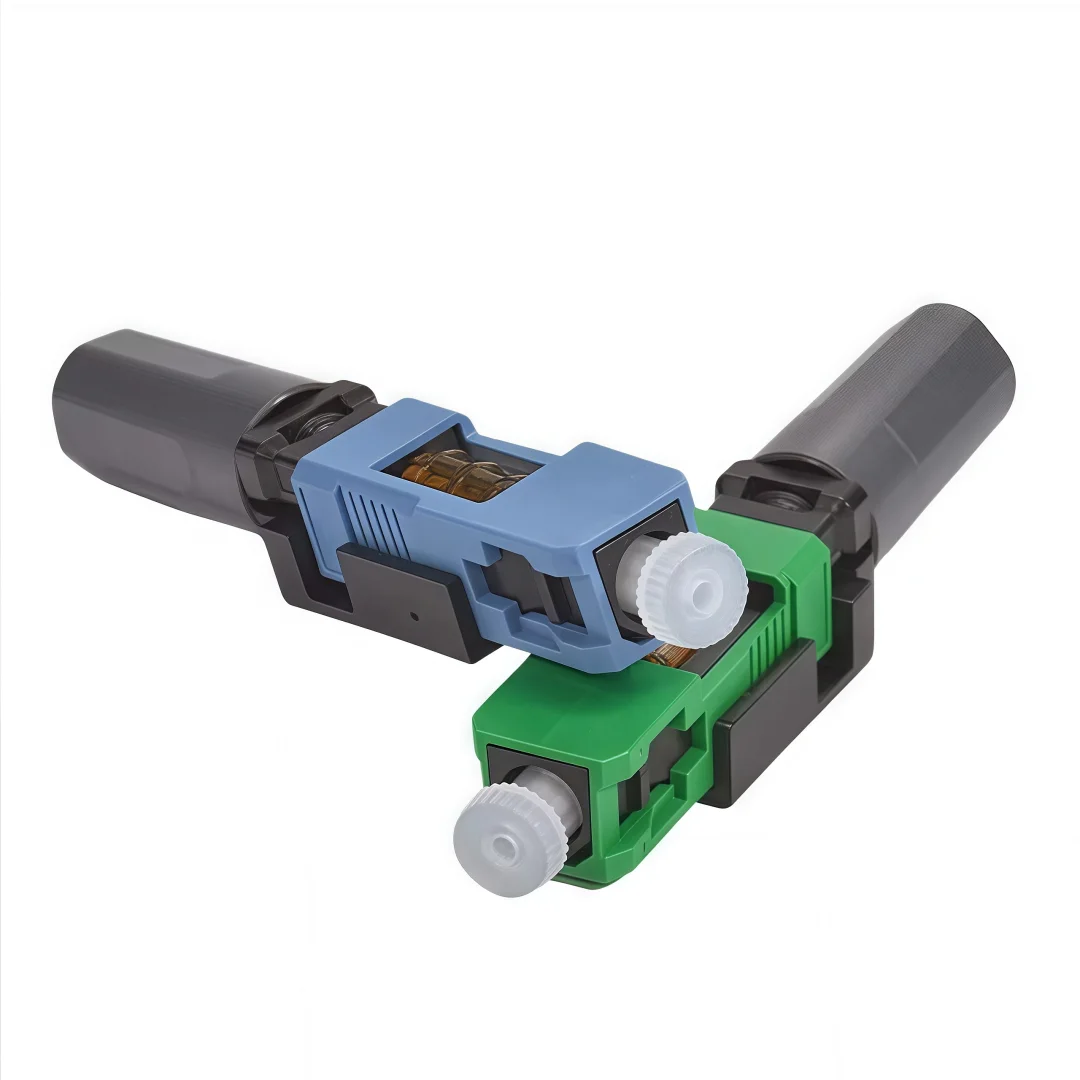 SUMMITEK 10pcs 51mm SC APC/UPC Quick Connector Pre-buried Telecom-Grade Cold Splice Connectors Single Mode Fast Connector