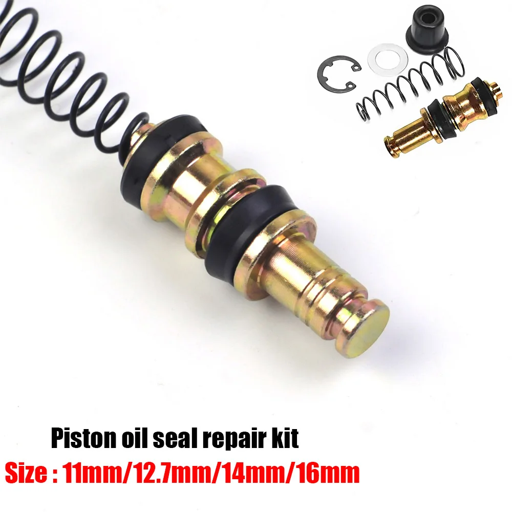 Motorcycle Clutch Brake Master Cylinder Repair Kit 11/12.7/14/16mm Piston Plunger Seal Rebuild Replacement Parts 1Set