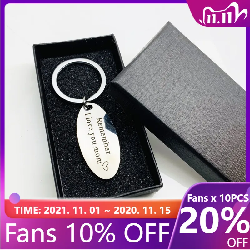 Hot Sale Stainless Steel Key Chains To Express Love For Mother Fashion Cute Keychain Key Ring Love Mother Personalized Gift