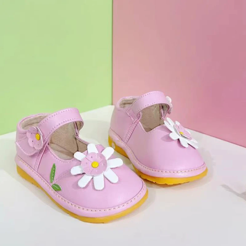 Sapatos Squeaker Soft Sole para meninos e meninas, First Walkers, sandálias para crianças, criança, bebê, 6 a 12 meses, 1 a 3 anos