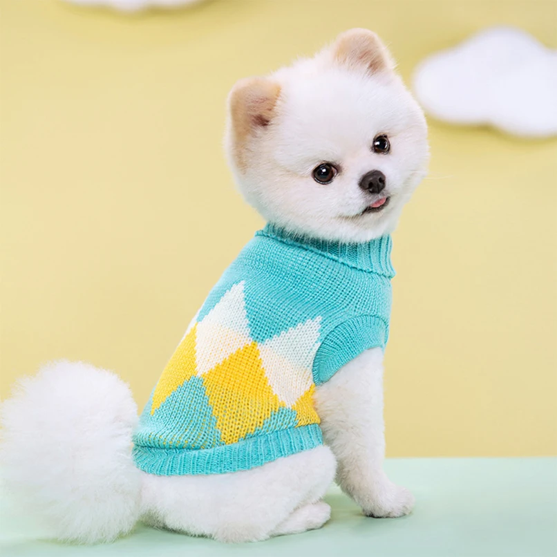 Puppy Cat Sweater Winter Warm Pet Clothes for Small Dogs Chihuahua Vest French Bulldog Knitted Sweater Schnauzer Kitten Costume