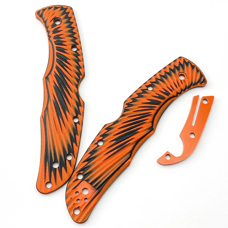 1 par de empuñaduras de hoja G10 para Spider Endua 4 C10 cuchillo plegable Material de parche empuñaduras de telaraña accesorios DIY