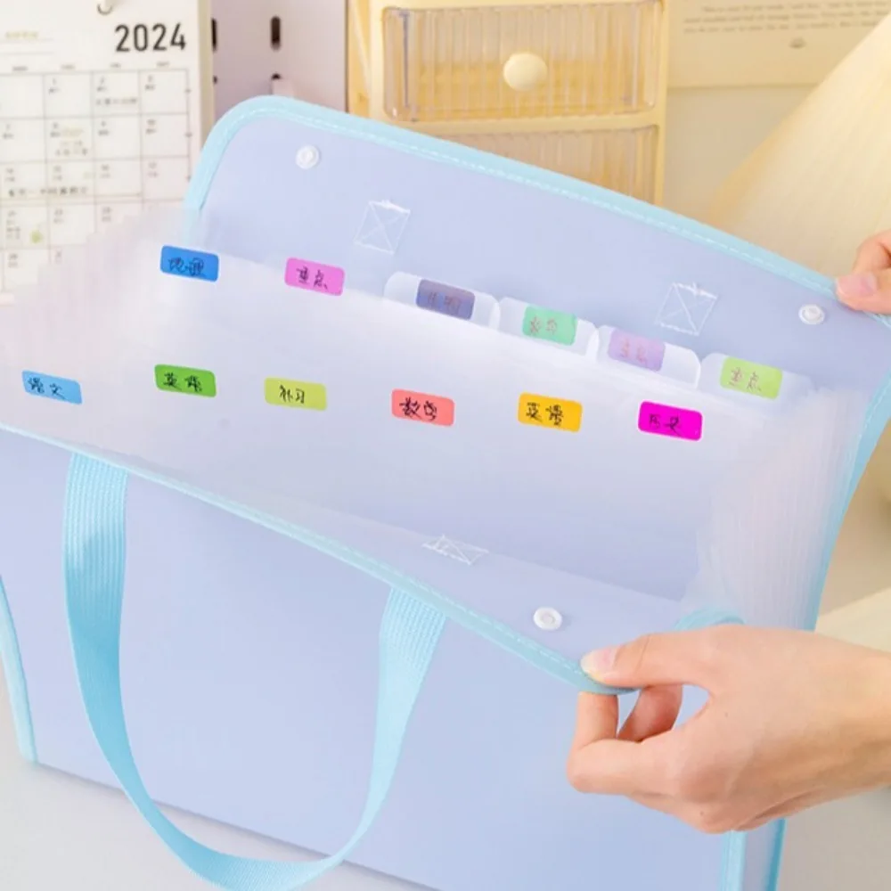 A4 توسيع مجلد الملفات باليد متعدد الطبقات حامل ملفات الجهاز سعة كبيرة مكتب اللوازم المدرسية ورقة منظم المستندات