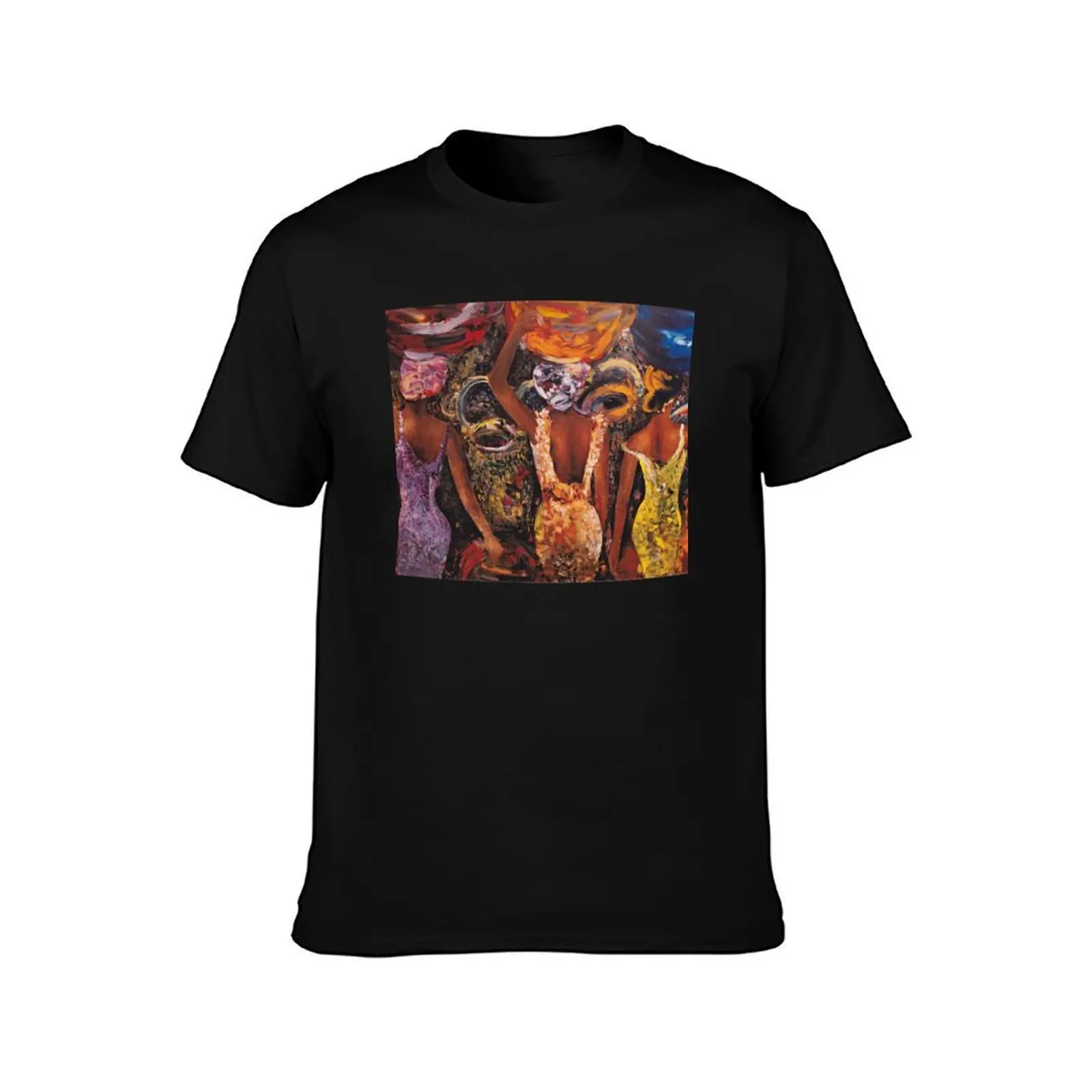 Three Women with Baskets T-Shirt, Summer Casual Cotton Tee, Oversized Streetwear Tops, Vintage Graphic Print, Unisex Men Women